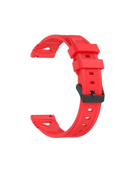 Silikon Tragbare Bänder Gepunktetes Muster Schwarzes Verschluss Amazfit Bip 6 46mm Rot