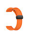 Curea din silicon Lines Pattern magnetic neagră închidere Amazfit Bip 6 46mm Orange