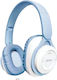 SPV M Безжични Bluetooth Over Ear Слушалки Светлосини
