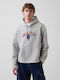Φούτερ με Κουκούλα Light Heather Grey