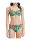 Bikini Slip High Waist with Laces Tropical
