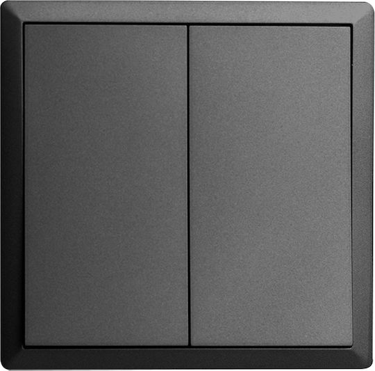 Lineme Recessed Wall Switch Two-Way Aller Retour Grey