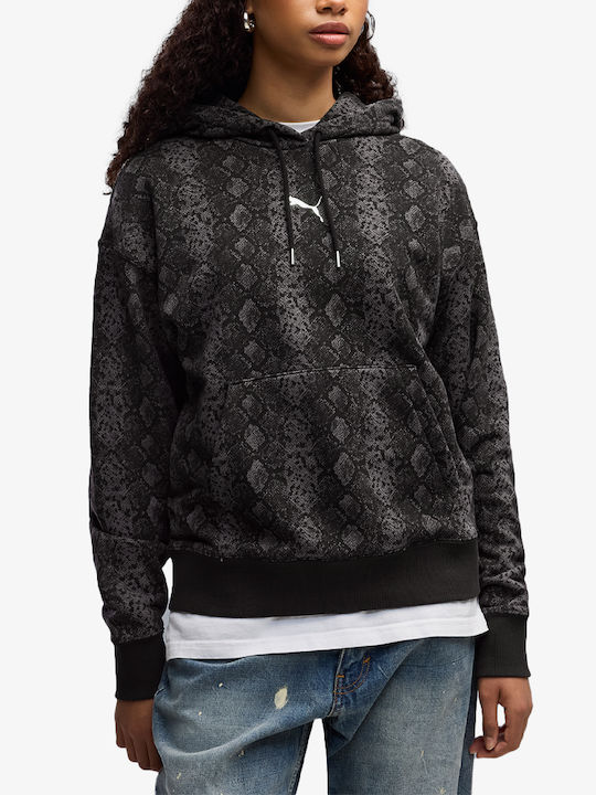 PUMA Sweatshirt Puma Schwarz mit Kapuze PUMA Sweatshirt Puma Schwarz mit Kapuze