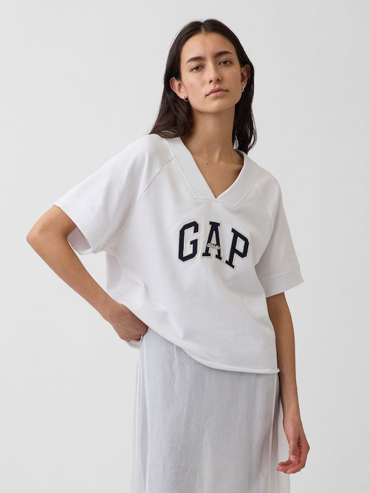 GAP Дълго дамско суитшърт Fresh White