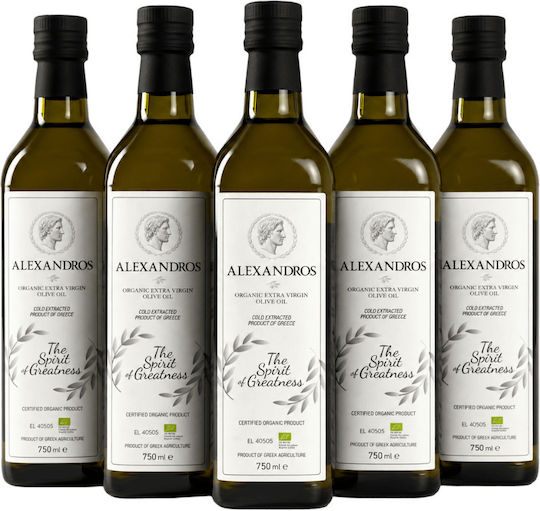 Alexandros Extra Virgin Маслиново Масло Органичен Продукт с Плодов Аромат 750ml