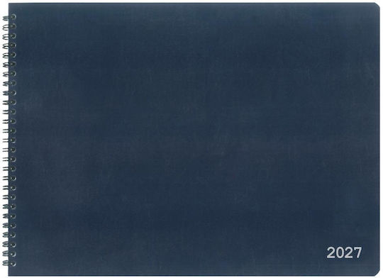 Next Седмичен Планиращ Basic 2027 Сив Спирала 24x32см.
