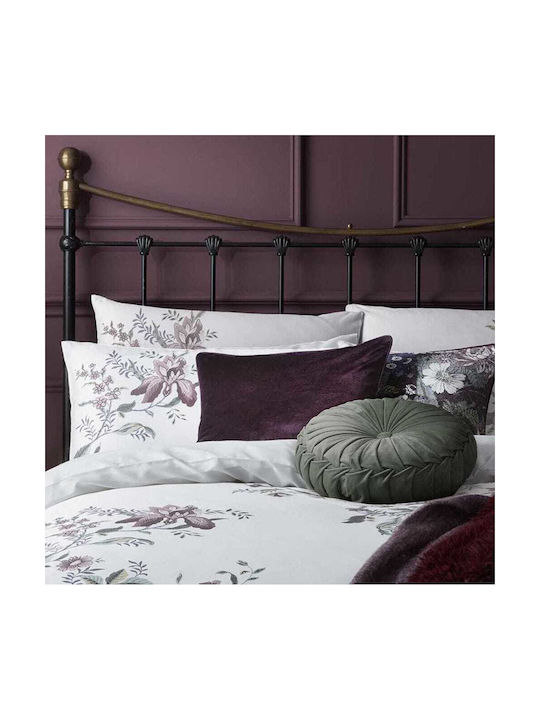 Laura Ashley Sofa Cushion Nigella Velvet Blackberry Purple 50x50cm
