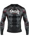 8 Weapons Men's Long Sleeve Shirt 8300017-3-BKRE for Jiu-Jitsu Black