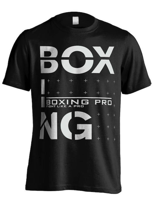 Boxing Pro Мъжка Къс Ръкав Блуза За Бокс Черна