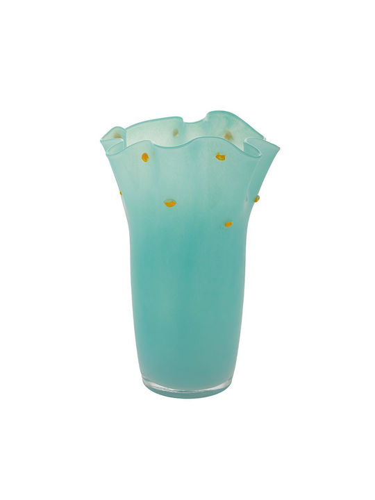 Art et Lumiere Decorative Vase Glass Turquoise 23x32cm