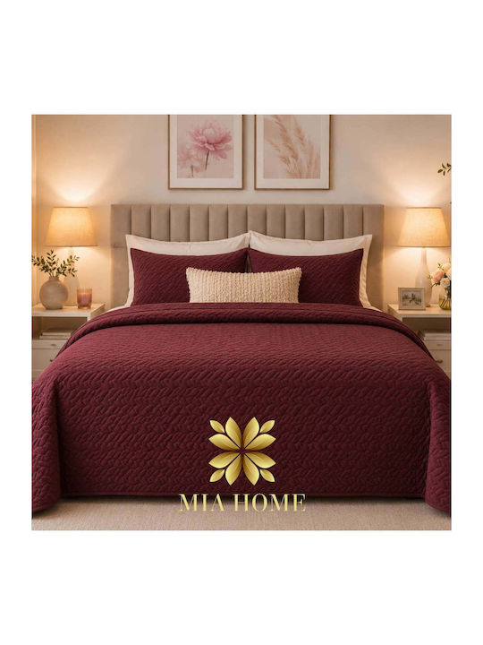 Mia Home Burgundisches Tagesdecken Übergröße 220x240cm