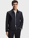 Winter Men’s Suit Jacket with Slim Fit Dark Blue