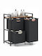 Costway Кошница за Пране Метална 66.04x33.02x72.39cm Кафява