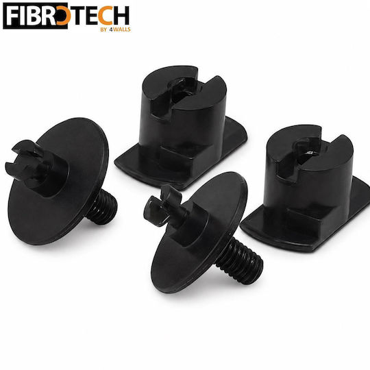 FibroTech 2503000 Haken Rahmen Inox Schwarz 2 Stück