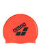 Arena Big Logo Swim Cap Bright Coral Asphalt 009276204 Orange