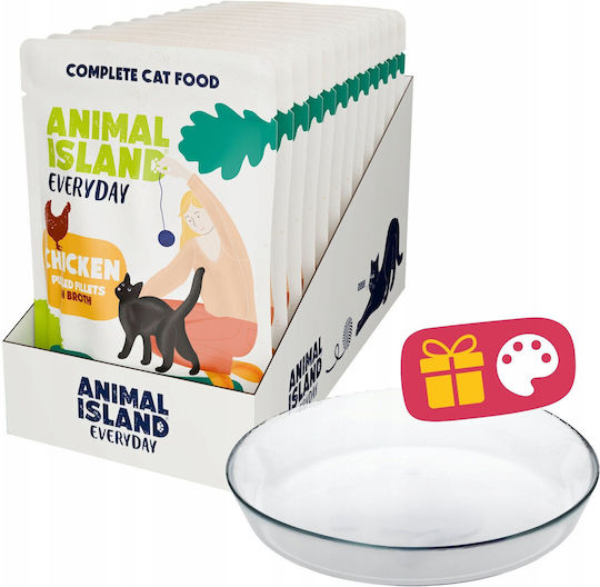 Animal Island Wet Cat Food with Chicken 12x85gr