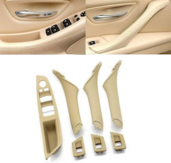Interior Door Handles Set Bmw 5 F10 Front & Rear Right & Left 7 Pieces Beige