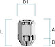 Wheel Nut M12x1.5 Code 60° Closed Type Key 21 1 Piece