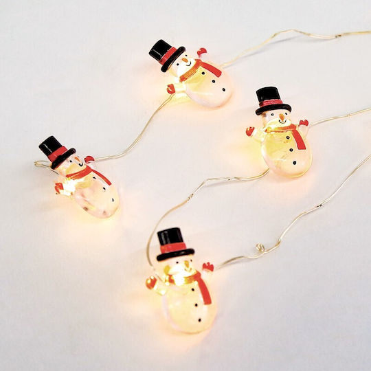 15 LED Lights 1.4m Warm White Battery-Powered String