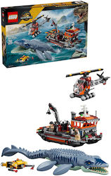 LEGO Jurassic World Jurassic World Mosasaurus Attack On Boat for 7+ Years 703 Pieces