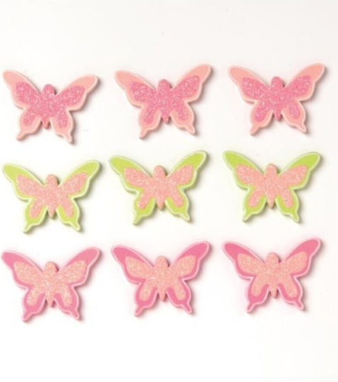 Glorex Set Wooden Decorative Butterflies 33x25x2mm 9pcs 113517