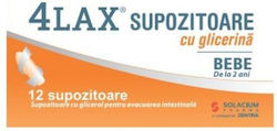 Solacium Pharma 4Lax Supozitoare cu Glicerină pentru Copii Supozitoare 12 Bucăți