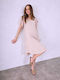 Celestino Rochie de Damă Midi Bumbac Loose Fit Bej