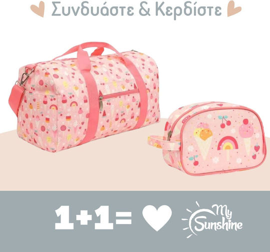 A Little Lovely Company Ice Creams Σχολική Θήκη Φαγητού 26lt Ροζ 25x22.5x46cm