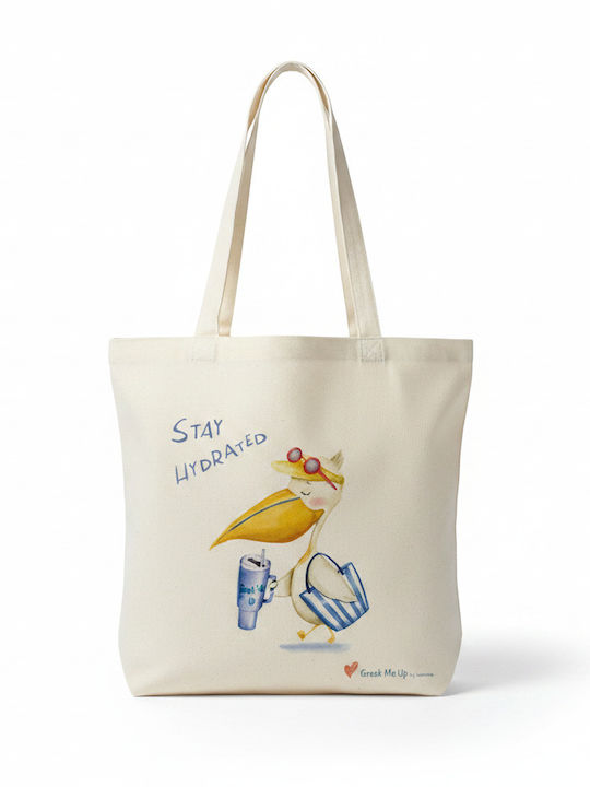 Tote Bag Greek Me Up Stay Hydrated Pelican