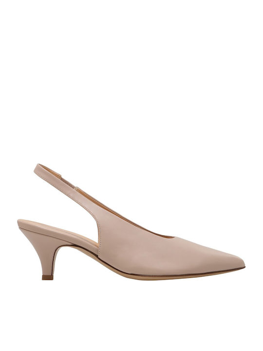Kalogirou Leder Pumps mit Mittelhohem Beigen