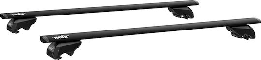 Car Roof Bars Hakr Wing Profile Black Compatible with Dacia Duster Iii P1310 Flush Rails