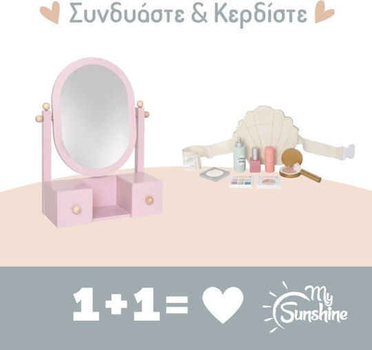 Jabadabado Wooden Mirror & Belt With Makeup Items Children's Makeup