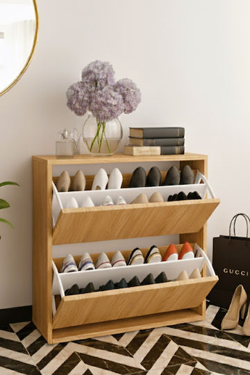 Organizator Pantofi din Lemn 76x24x72cm