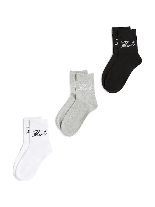 Karl Lagerfeld Women's Socks Black-grey-white 3Pack