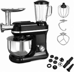 Robot de bucătărie 3000W cu bol din inox 5lt Negru Robot de bucătărie 3000W cu bol din inox 5lt Negru
