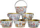 Easter Metallic Bucket 19x10cm 6 Designs