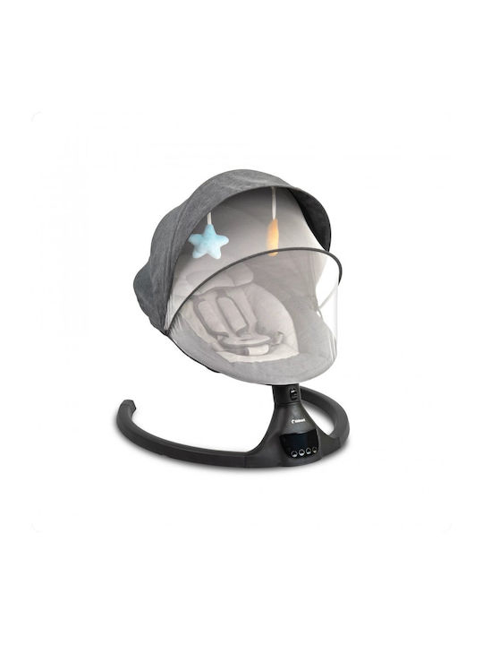 Kidnort Balansoar Electric Pentru Bebelusi Cu Muzica Negru Pentru Copil Pana La 9kg