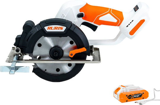 Ruris Rmx3140 – Fierăstrău Circular Fără Fir 20v Lamă 140 Mm Adâncime De Tăiere 50 Mm 0-45° Baterie Inclusă