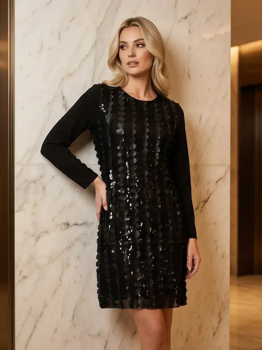 Summer Mini Evening Leather Black Dress