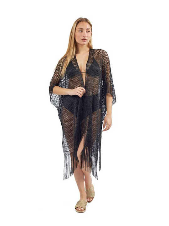 Verde Women's Maxi Beach Caftan Black