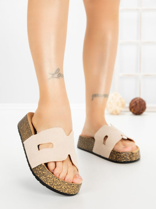 Women's Flat Sandals Beige