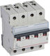 Tx44p Series Miniature Circuit Breaker 4-Position 2A Curve B 6kA IEC 60898-1 6kA IEC 60947-2