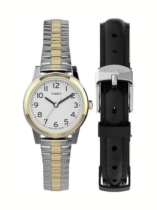 Timex Ρολόι Μπαταρίας με Μεταλλικό Μπρασελέ