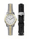Timex Γυναικείο Ρολόι 27mm Μπαταρίας με Ασημί Μεταλλικό Μπρασελέ