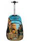 Graffiti Tung Tung Sahur Brainrot Schulranzen Trolley Grundschule mit Flaschenhalter Mehrfarbige 30 x 14 x 44cm 2026