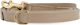 William Walker Foldable Dog Leash Lead Leather in Beige Color