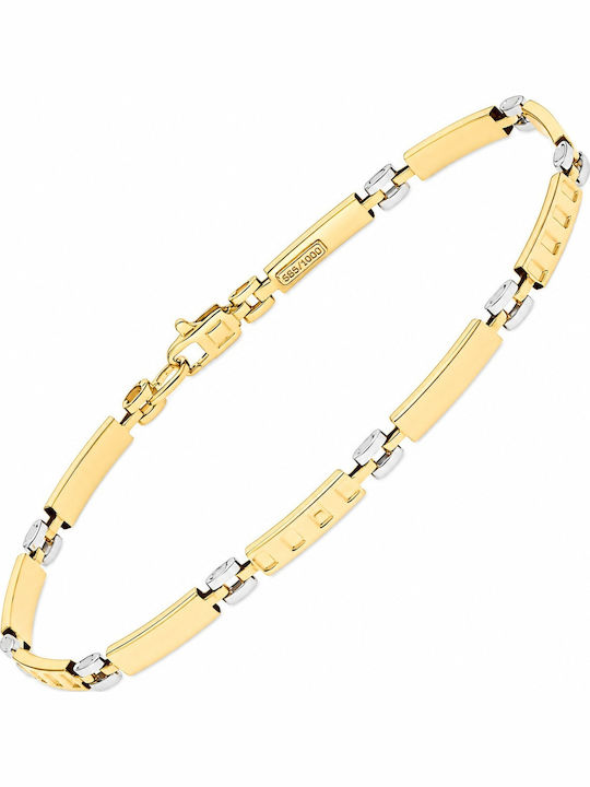 Senzio Belibasakis Men's White Gold 9K Handcuff Bracelet