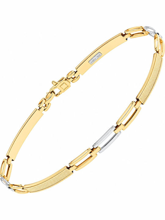 Senzio Belibasakis Men's White Gold 9K Handcuff Bracelet