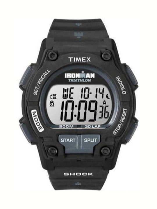 Timex Ironman Ceas Bărbătesc Digital 41mm Cu Baterie Cu Curea Din Cauciuc Neagră