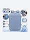 Ormi Rz29053 Travel Backpack 40x20x30cm Cabin Size Air Compression System Laptop Compartment & Large Capacity Light Blue